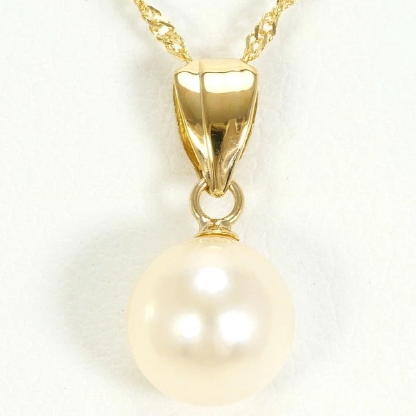 K18 18金 YG ネックレス パール(真珠) 中古