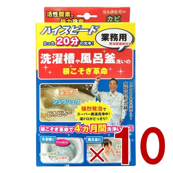 宮崎化学 根こそぎ革命 業務用 カビ取り洗浄剤 風呂釜 洗濯槽 大掃除 ハイスピード 100％酵素 強力除菌 10個