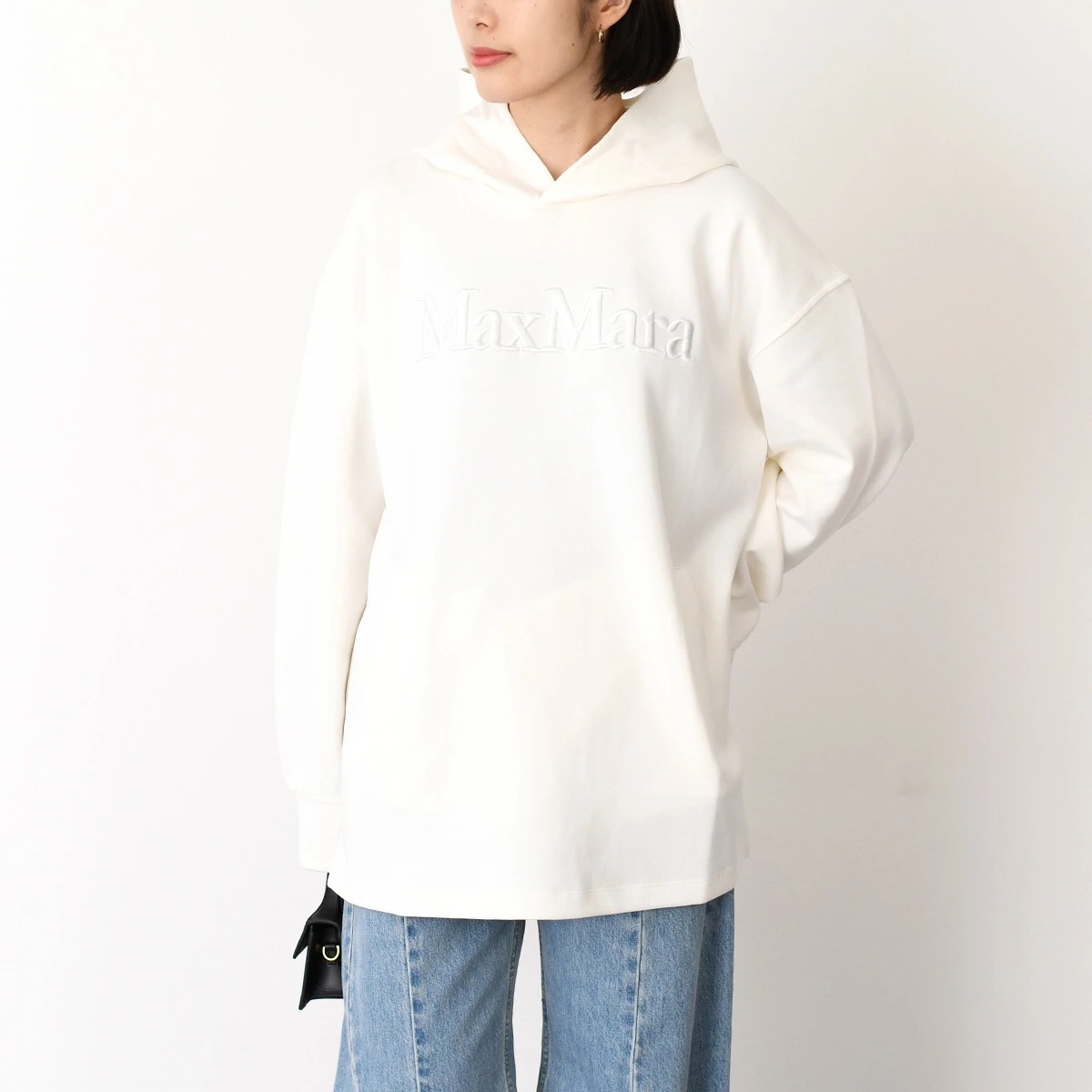 トップス VISIERA 9946015106 9946011600 ヴィズィエラ コットン ジャージー フーディ レディース ホワイト 長袖