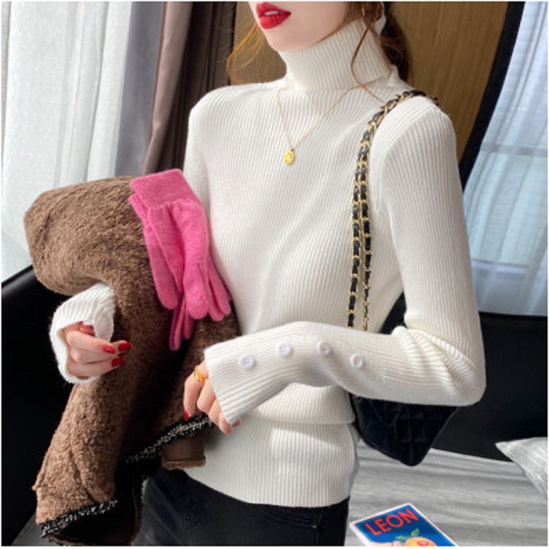 トップス カットソー ミディアム丈 袖あり 長袖 ハイネック 襟付き タイト 切り替えデザイン かわいい 大人可愛い きれいめ シンプル カジュアル 大人 上品 おしゃれ 大人女子 個性的 無地 春