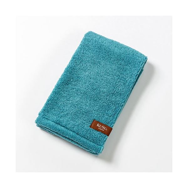 [5個セット]楠橋紋織 クスオーガニック フェイスタオル 約33cmx80cm ブルー
