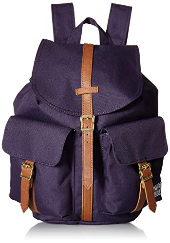 Herschel Dawson Backpack, Purple Velvet/Tan Synthetic Leather, Small 13L 並行輸入品