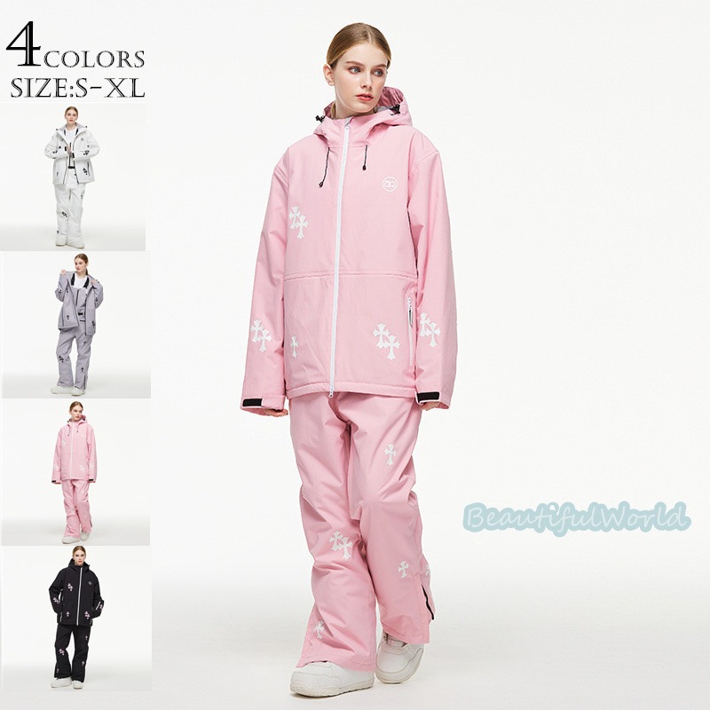 スノーボードウェア 上下 スキーウェア 上下セット レディース スノボウェア ジャケット パンツ スノーウェア 撥水 防風 保温 雪遊び