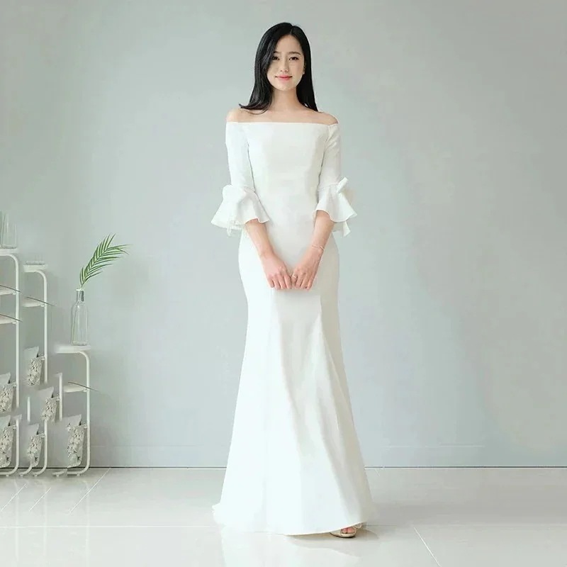 【急速出荷!】ウェディングドレス白パーティードレスオフショルダー演奏会花嫁ロングドレス簡約結婚式二次会お呼ばれ挙式姫hs5301今日は30パーセント