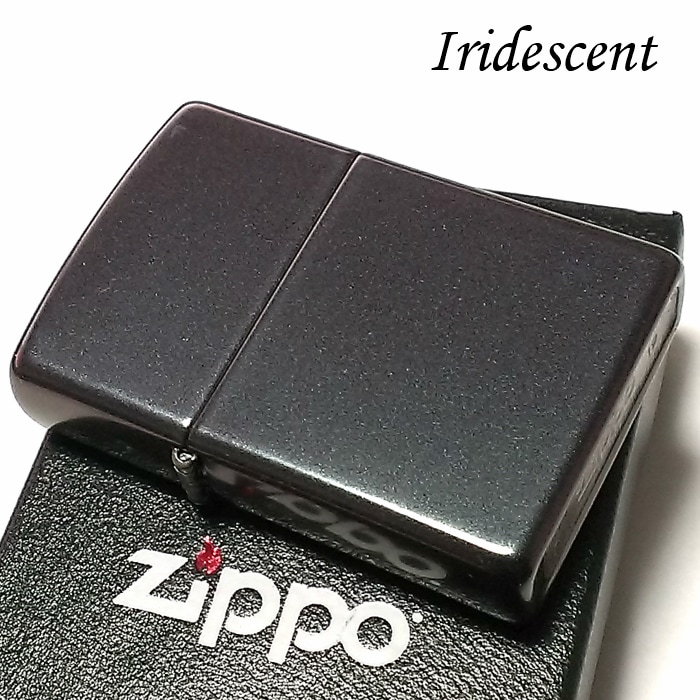 ZIPPO ライター イリディセント パープル ジッポ 無地 シンプル スタンダード 紫 かっこいい おしゃれ 定番 メンズ ギフト プレゼント