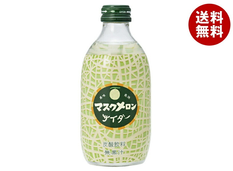 友桝飲料 マスクメロンサイダー 300ml瓶*24本入*(2ケース)