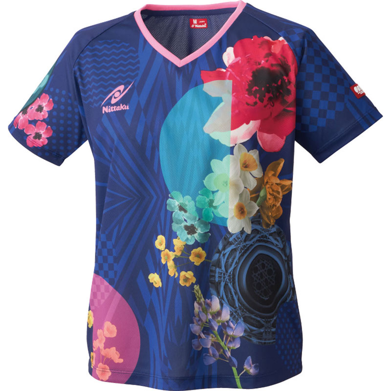 モダンフラワーシャツ 卓球 ウェア シャツ NW2221