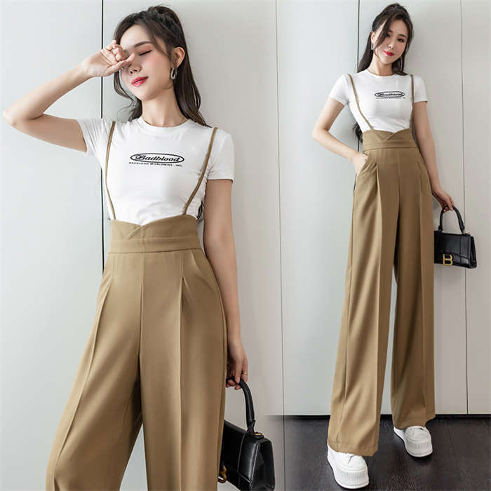 サロペット パンツ レディース オーバーオール レディース 春 夏 秋 ロング丈 ゆったり カジュアル シンプル キャミ 無地 ボトム 通学 通勤 OL エレガント お洒落 大人のサロペットパンツ ワ