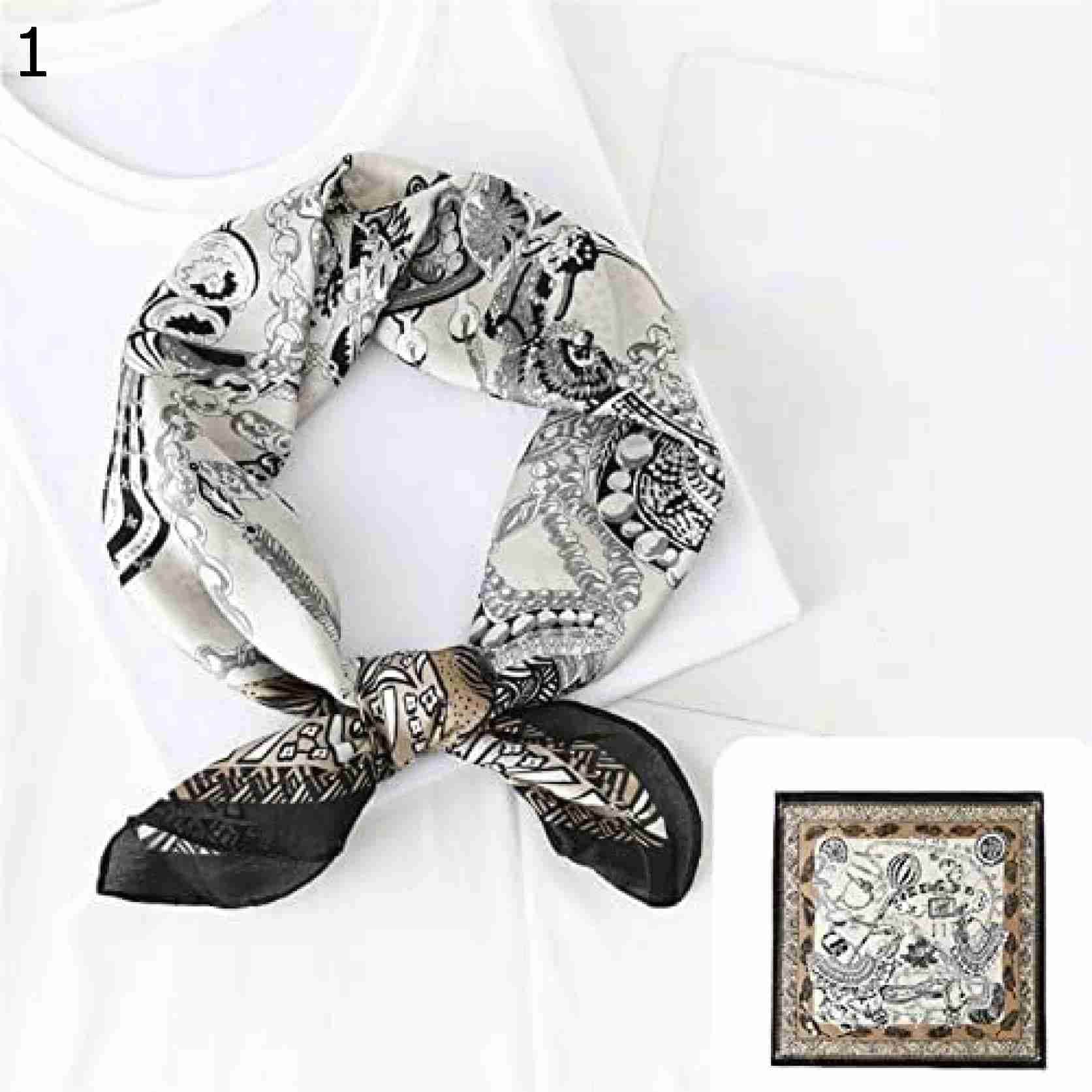 【15%OFFクーポン～】サマー サドル ウエスト フラワー スカーフ ヴィンテージ ストラッピング 両面プリント スモール スカーフ スクエア スカーフ (Color 14 : 70x70CM)