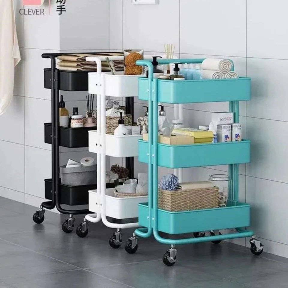 キッチン家具キッチンワゴンバスルーム 収納ラック ルーム キッチンラック 2/3/4層 浴室収納ラック オフィス キッチンワゴン キッチン収納 調味料ラック キッチントロリー