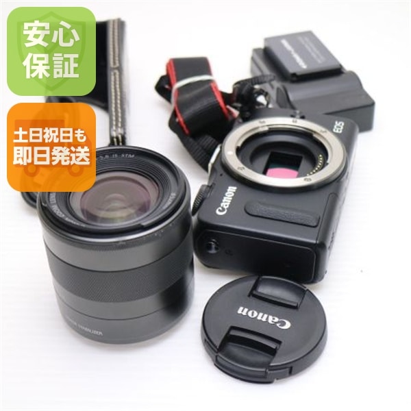 美品 EOS M2 レンズキット ブラック ミラーレス一眼 Canon 107