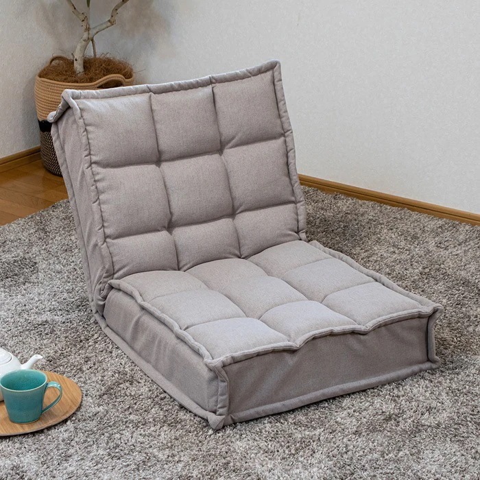 座椅子 herbs ハーブス スプリング座面の繋がるフロアチェア RMTH-03-GBE グレージュ