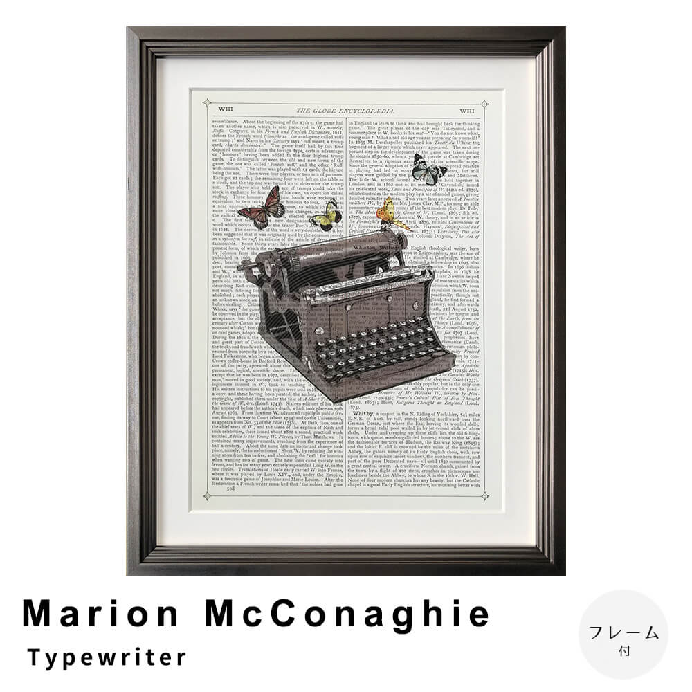 Ｍａｒｉｏｎ　ＭｃＣｏｎａｇｈｉｅ（マリオン　マコネギー）　Ｔｙｐｅｗｒｉｔｅｒ　アートポスター（フレーム付き）