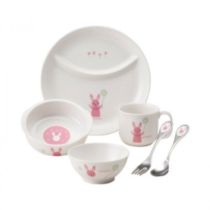 NIKKO(ニッコー) accototo(アッコトト) 子供食器 ウサギ にこにこセット 8200R-KS04CN