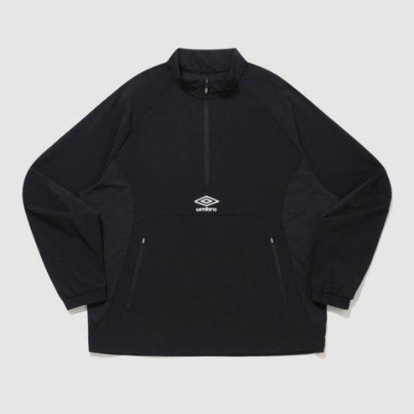 長袖Tシャツ KQF UQ121SWT22-BLK アクティブオールラウンドエアホールスタンドネックアノラック BLACK