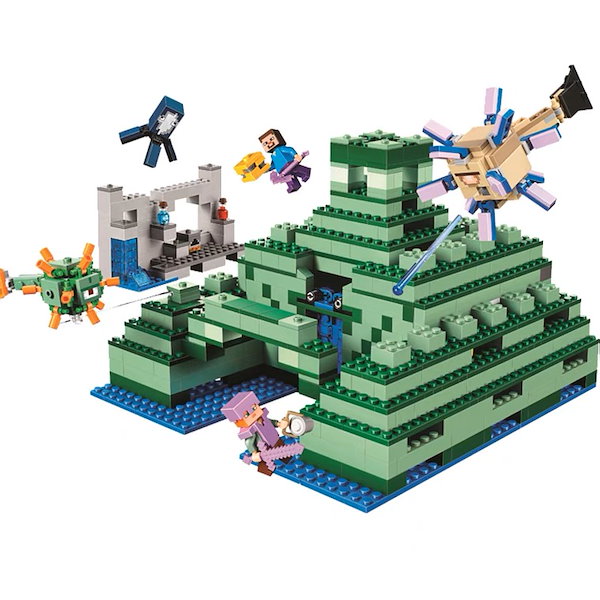 LEGO レゴ マインクラフト マイクラ 風 ブロック 互換 海底神殿 21180 ガーディアン ミニフィグ 知育玩具 種類 フィギュア 村 tnt  互換品 新作 人形 誕プレ