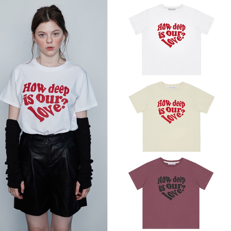 IN LOVE TEE / CREAM / WHITE / PINK