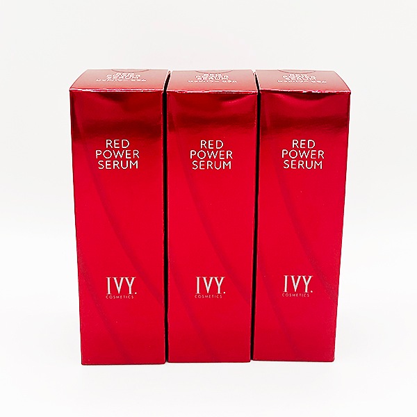 3本セット(計90ml) アイビー レッドパワーセラム 30ml 浸透美活液 美容液 光彩美貌の現行パッケージ