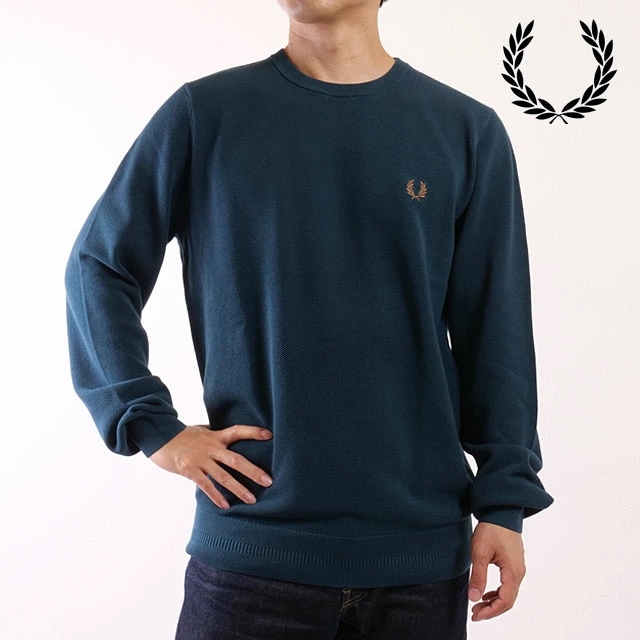 ピケステッチジャンパー [K1309-Z23] PIQUE STITCH JUMPER メンズ トップス セーター クルーネックニット DARK-PETROL 正規取扱店