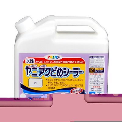 他サイト： アサヒペン 水性ヤニ・アクどめシーラー 白 2L　下塗り タバコ 雨じみ 油じみ 壁紙 しっくい 木部の下塗りの商品画像