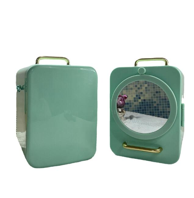 ミニ冷蔵庫　車家両用　Xiaxin ミニコスメ冷蔵庫 8 L メイク ミラー化粧品スキンケア製品冷蔵庫ミニ冷蔵庫