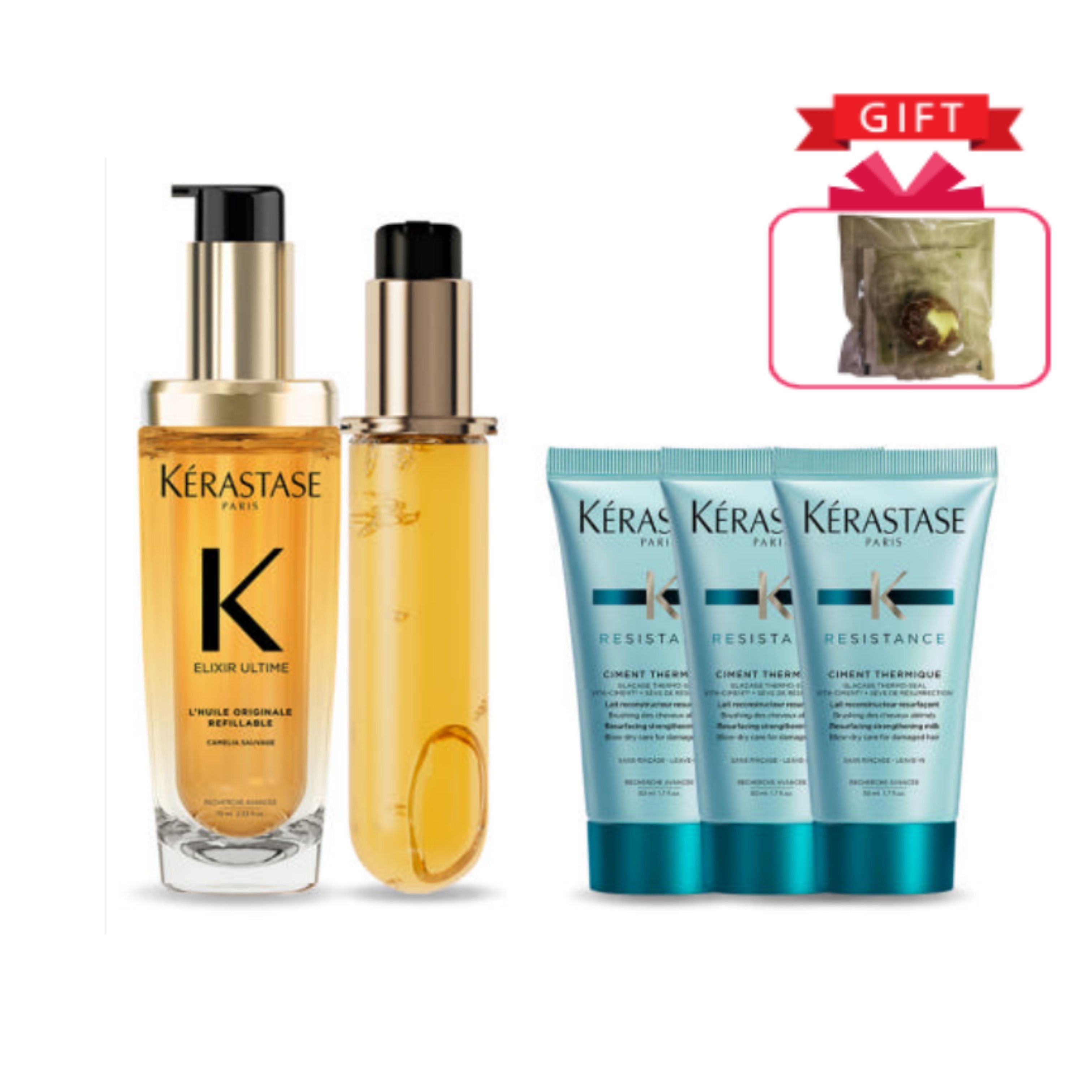 【SALE】 大容量 エリクサー アルティム オリジナル ヘアオイル 75ml＋リフィル75mlセット＋シモンテルミック50ml×3本 デイリー艶ケア サロン品質