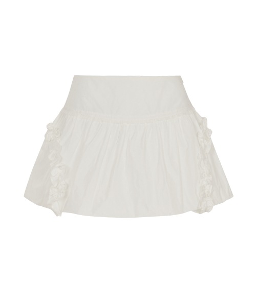 【ILLIGO】 Frill Dot Balloon Skirt White 正規品