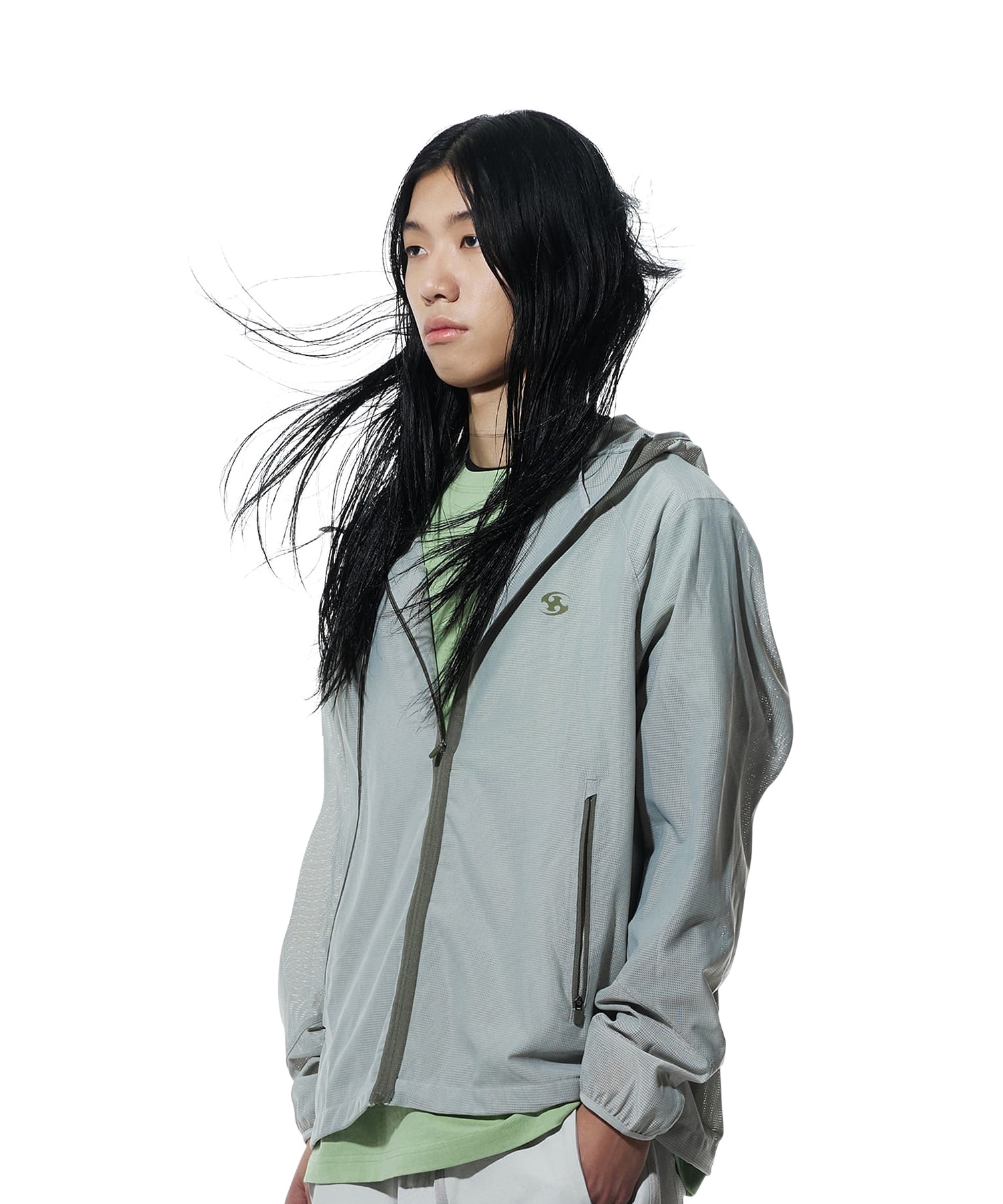 【SANSANGEAR】 24SS ZIPPER MESH JACKET : GREY 25,470円