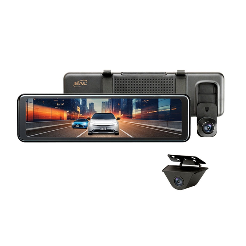 ミラー型 ドライブレコーダー BALUCE3 前後録画式 200万画素 10.88V型 前面液晶 12V/24V 夜間も鮮明な映像 バルーチェ3 大橋産業 5710