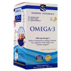 NORDIC NATURALS社　オメガ-3 ピュリファイド フィッシュオイル レモン 180ソフトジェルカプセル