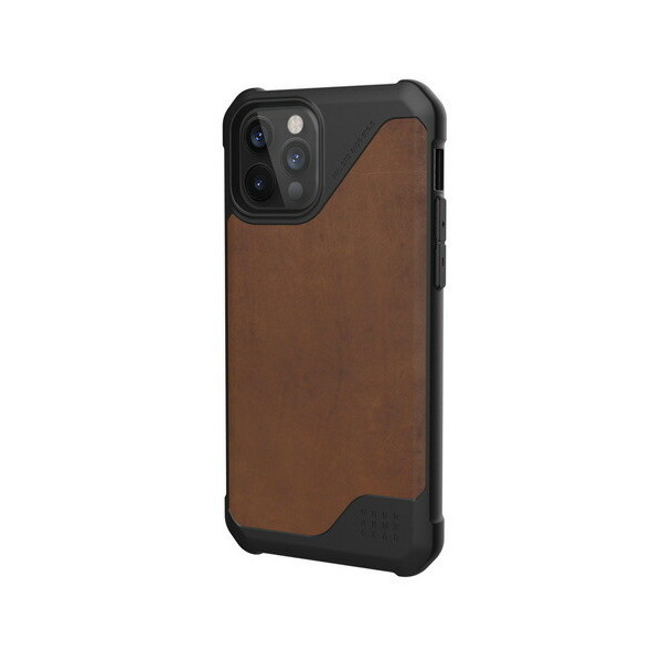 UAG-IPH20MFL-LBR ブラウン METROPOLIS LT LEATHER [URBAN ARMOR GEAR社製 iPhone 12/12 Pro(6.1) 2020対応耐衝撃ケース]