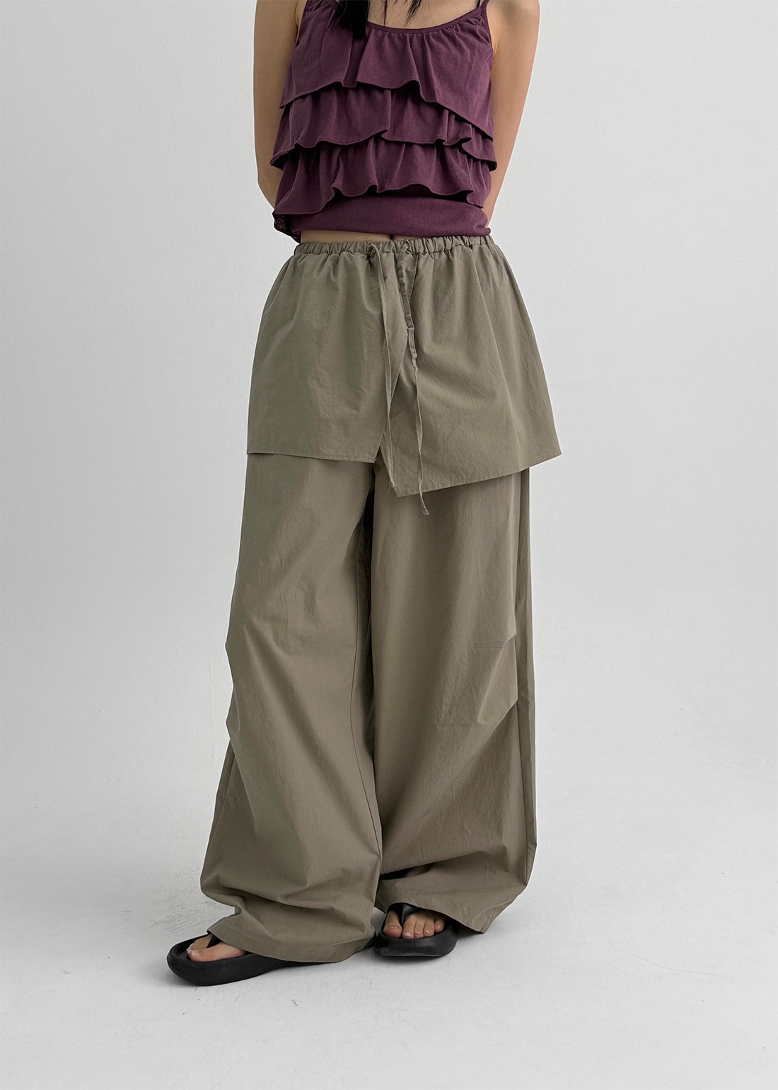 ジャックレイヤードラップスカートパンツ