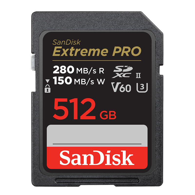 SDカード SDXCカード 512GB UHS-II Extreme Pro U3 V60 6K 4K R:280MB/s W:150MB/s 海外パッケージ SDSDXEP-512G-GN4IN