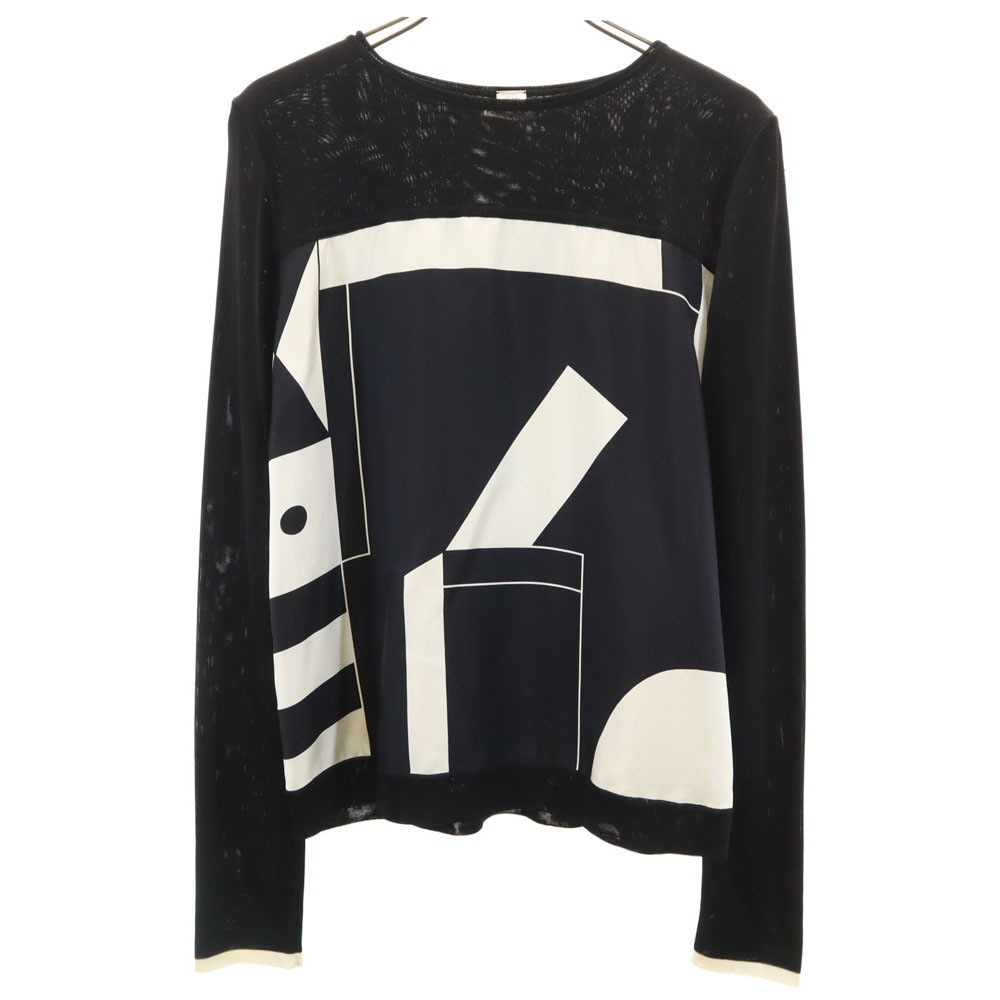 イタリア製 長袖 カットソー ブラック レディース 古着