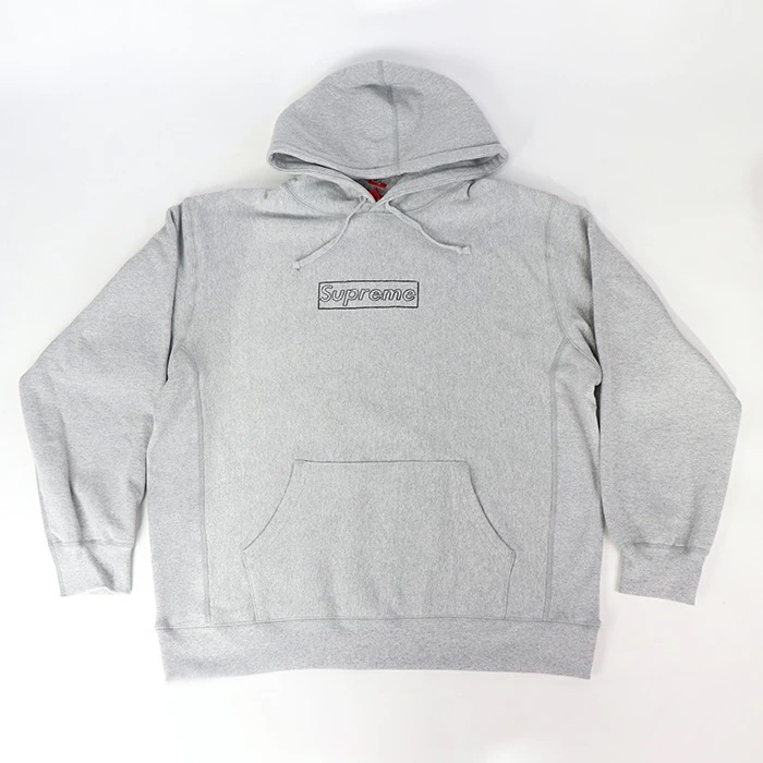 2021SS Chalk Logo Hooded Sweatshirt Grey