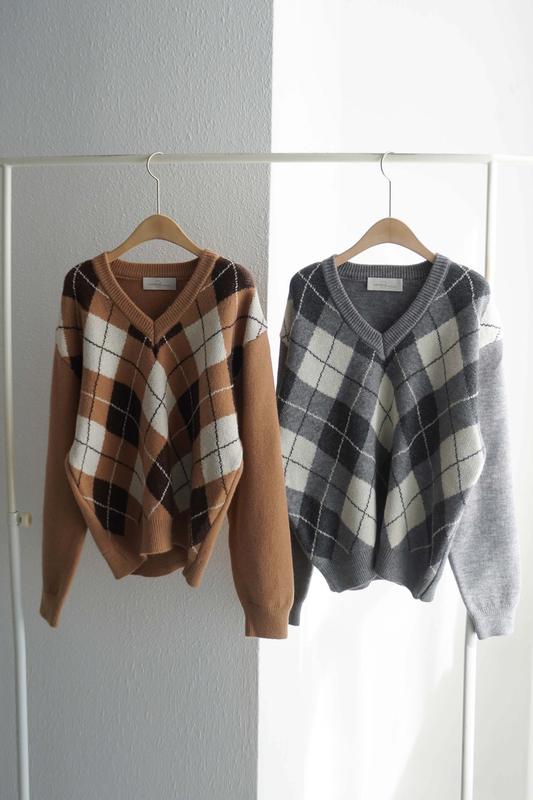 アーガイルニット