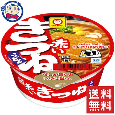 東洋水産 マルちゃん 赤いまめきつねうどん(西) 12個...のサムネイル