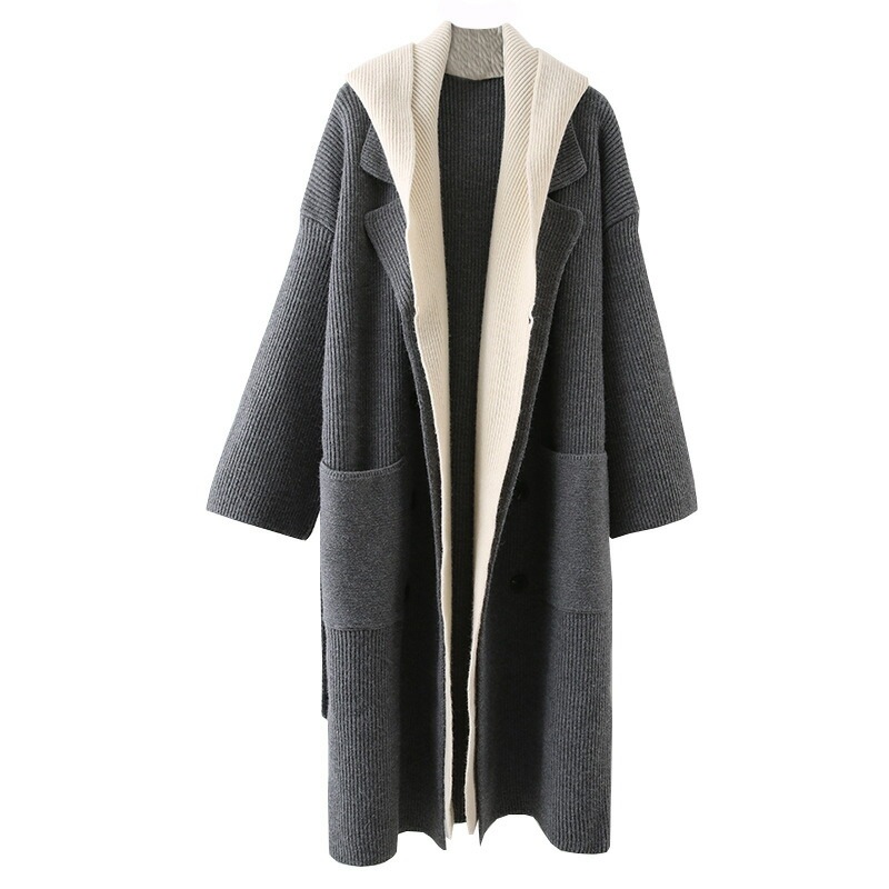 【2点購入で150OFF】【短納期】コート レディース ニットセーター 厚手 ニット 長袖 防寒性抜群 大きいサイズ 秋冬 おしゃれ 体型カバー 保温性 ロング 軽量 アウトドア ラグジュアリー プレ