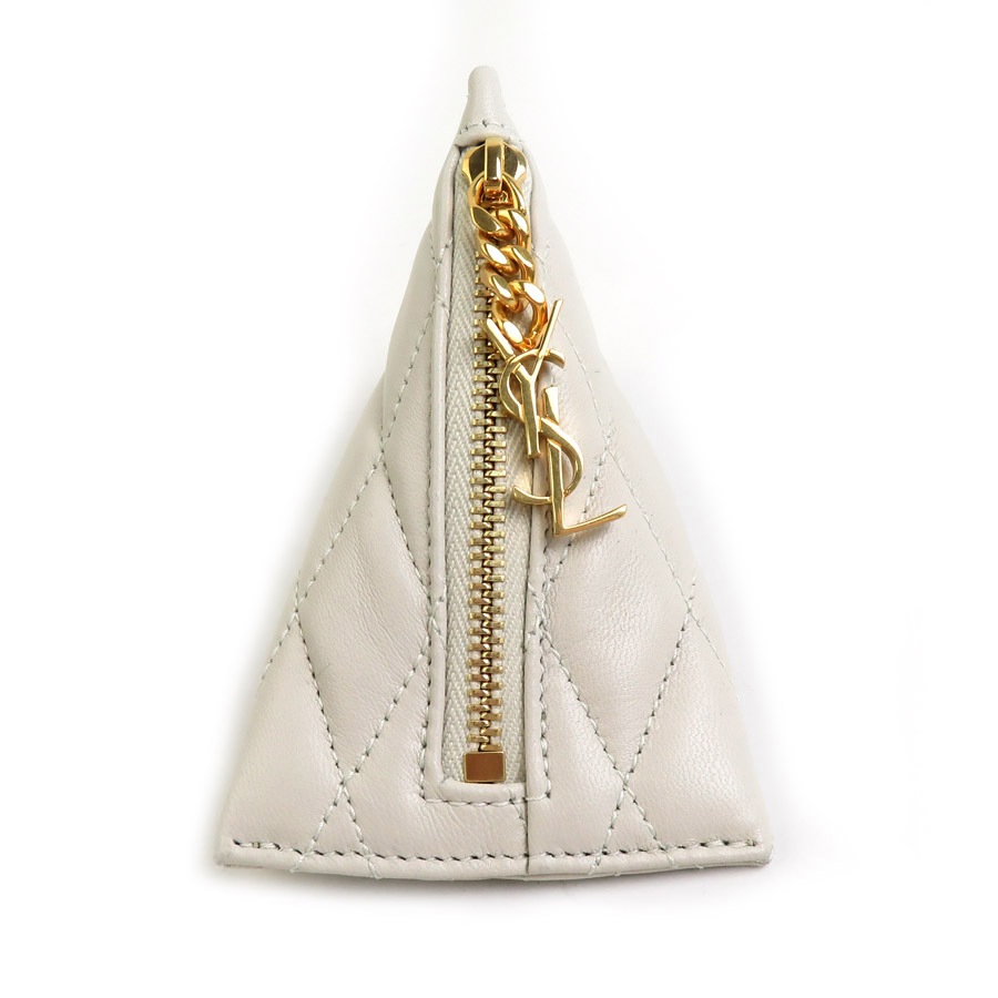 サンローラン SAINT LAURENT コインケース レザー アイボリー レディース 56106g