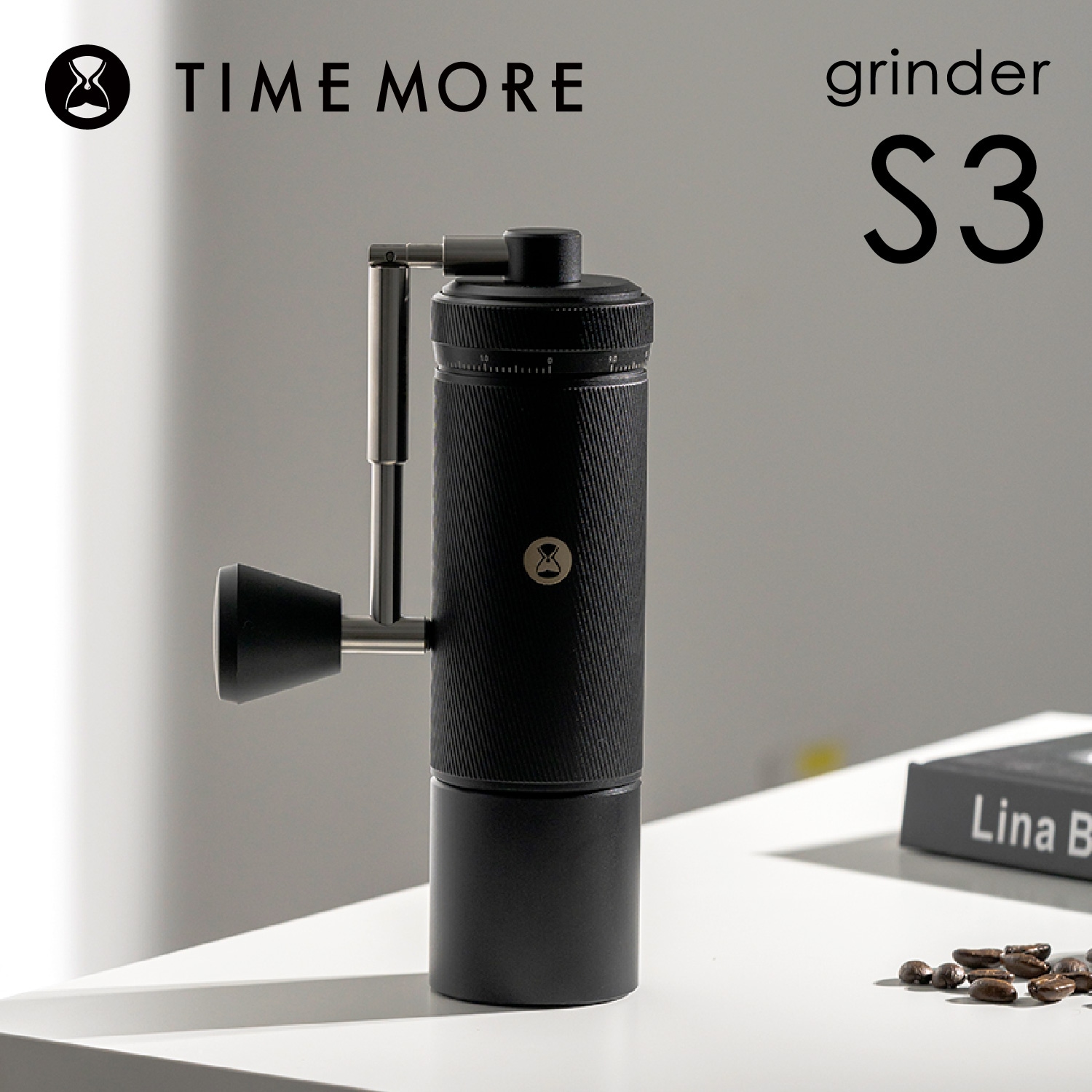 コーヒーミル 手動 豆挽き コーヒーグラインダー 家庭用 省力 粗さ調整可能 ブラック 黒 MLB700BK 15,939円