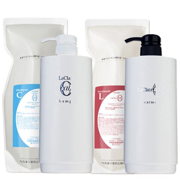 ラクレア オー シャンプーCクリア600mL+トリートメントLラッシュ600g+各専用ディスペンサー