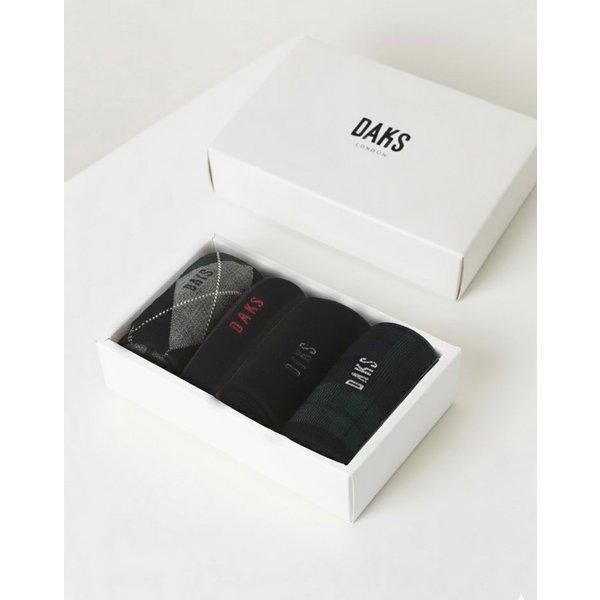 [26SS] [メンズミドル丈4足] 綿混紡 混合パターン ミドル丈 4足セット DBSS6E909BK