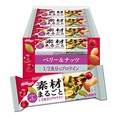 他サイト： ケロッグ 素材まるごとプロテインバー ベリー&ナッツ 12本セットの商品画像