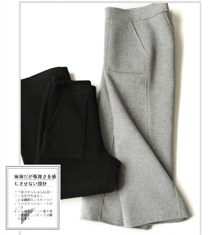 ワイドパンツ ウール レディース きれいめ ボトムス ストレートパンツ 美脚 脚長 秋冬ズボン レディース 長ズボン ロングパンツ ボトムス 細見せ 高見え ゆったり カジュアル 秋冬 保温 無地