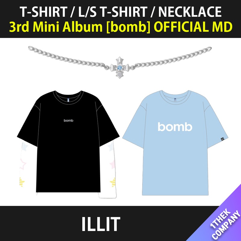 [選択]（T-SHIRT / L/S T-SHIRT / NECKLACE）ILLIT 3rd Mini Album [bomb] POP-UP STORE MD