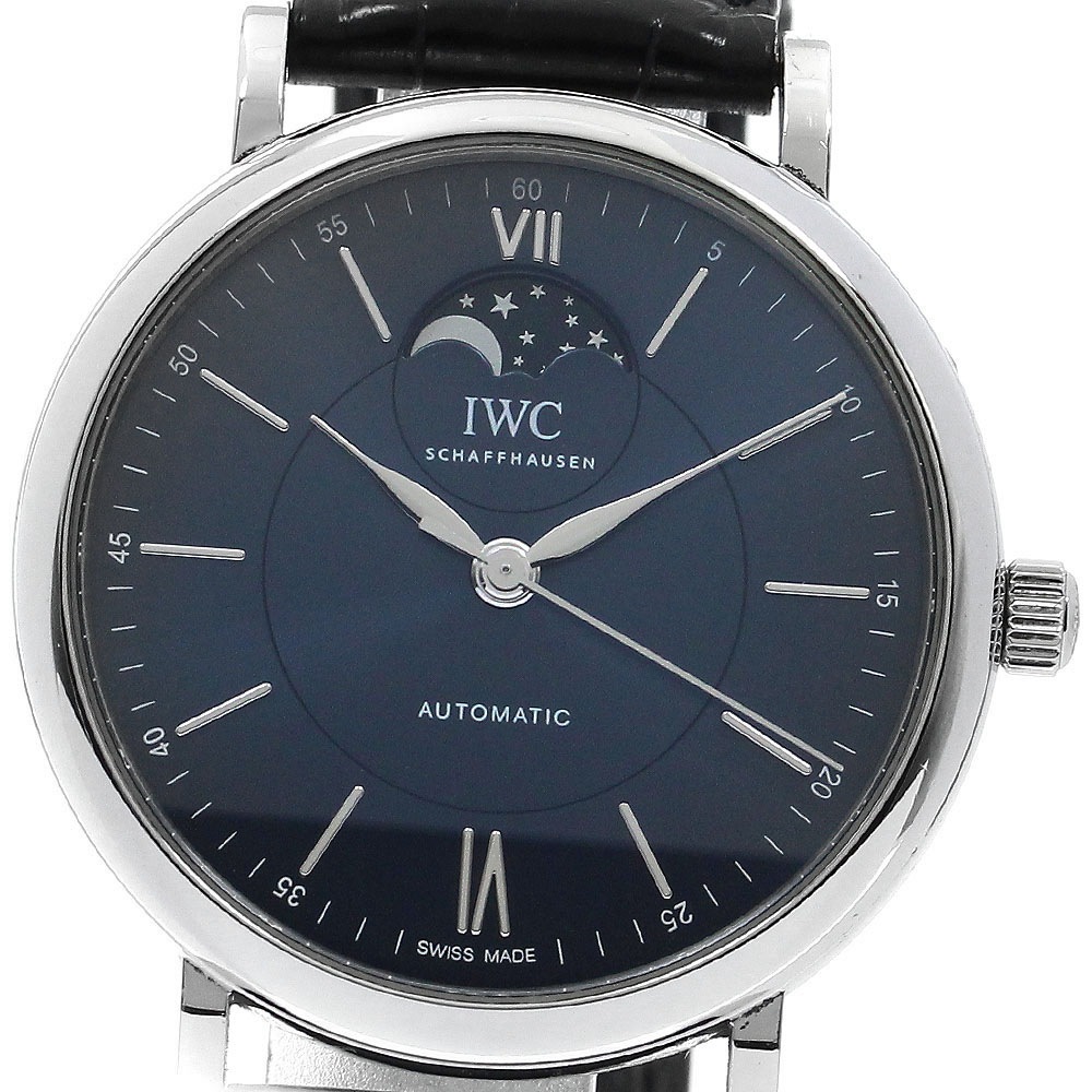 IWC IWC SCHAFFHAUSEN IW459402 ポートフィノ・オートマティック・ムーンフェイズ 自動巻き メンズ 保証書付き_877848【中古】