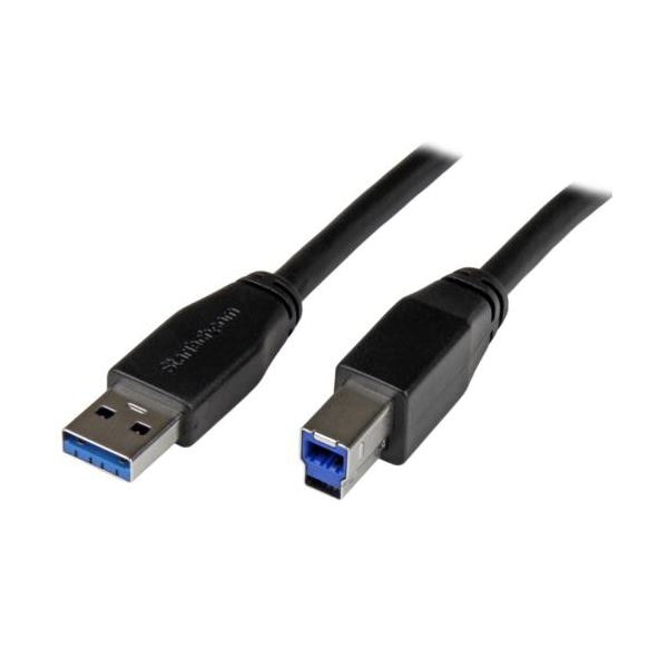 StarTech.com USB3.0アクティブリピーターケーブル 10m USB A（オス） - USB B（オス） ブラックUSB3SAB10M 1本 26,884円