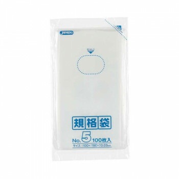 ジャパックス LD規格袋 厚み0.030mm No.5 透明 100枚x10冊x16箱 K-05