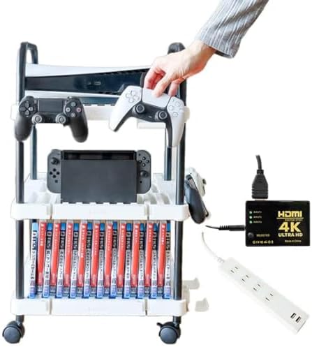 THANKO ゲーム機やソフトをすっきり収納！「ゲーマーズガレージ」 (ラック＋HDMI切り替え機＋電源タップ) GAMRACHWH 7,762円