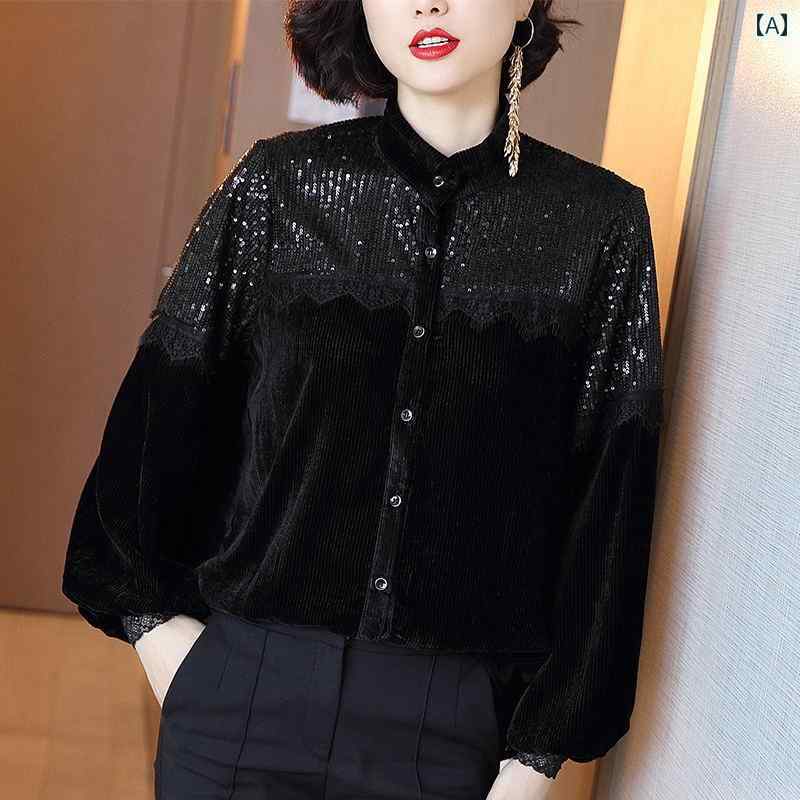 レディース シャツ ブラウス 長袖 アーバン ノーブル スタイリッシュ ショッピング オフィス コーデ